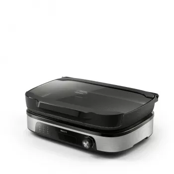 Elektryczna patelnia grillowa Philips HD6212/90 2400 W, grill wolnostojący z 2 strefami, powierzchnia aluminiowa 1250 cm², maks. 220°C