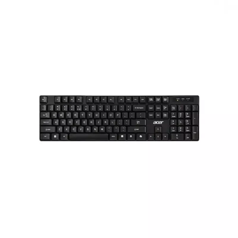 Acer GP.ACC11.03M klawiatura z myszą, do biura domowego, USB, czarna, szara