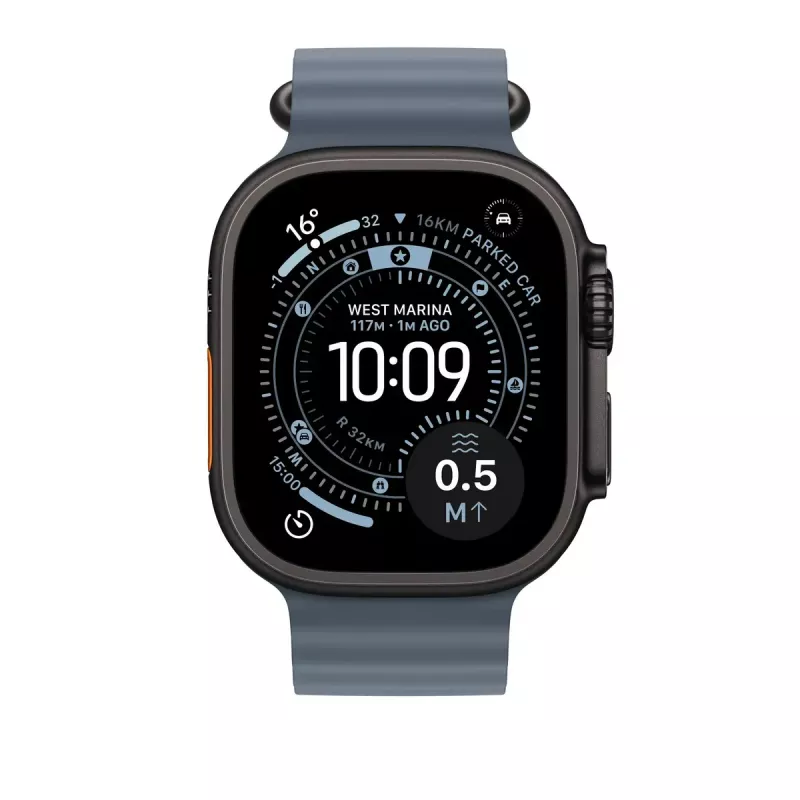 APPLE 49mm pasek Ocean koloru Anchor niebieski – wykończenie Czarny Titanium