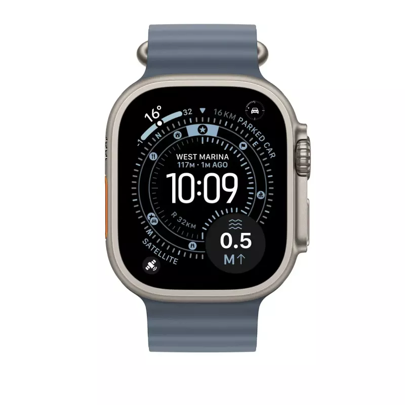 Pasek Apple Natural Titanium Finish MGCC4ZM/A niebieski Fluoroelastomer 49mm