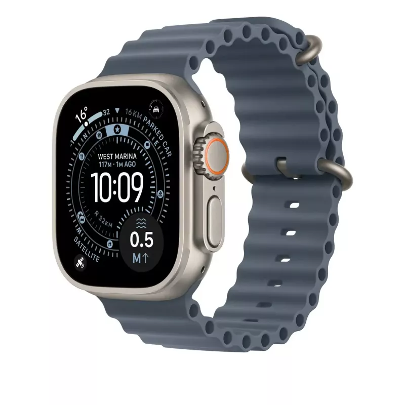 Pasek Apple Natural Titanium Finish MGCC4ZM/A niebieski Fluoroelastomer 49mm