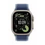 APPLE 49mm niebieski/jasnoniebieski pasek Trail Loop - S/M - naturalne wykończenie tytanowe