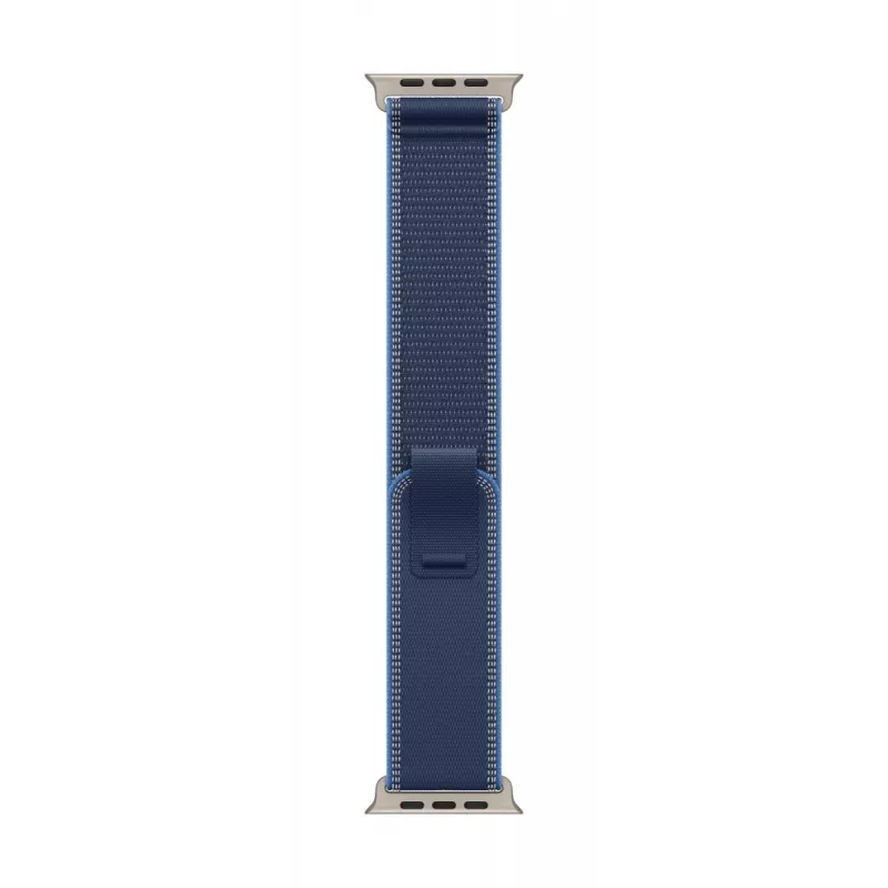 APPLE 49mm niebieski/jasnoniebieski pasek Trail Loop - S/M - naturalne wykończenie tytanowe