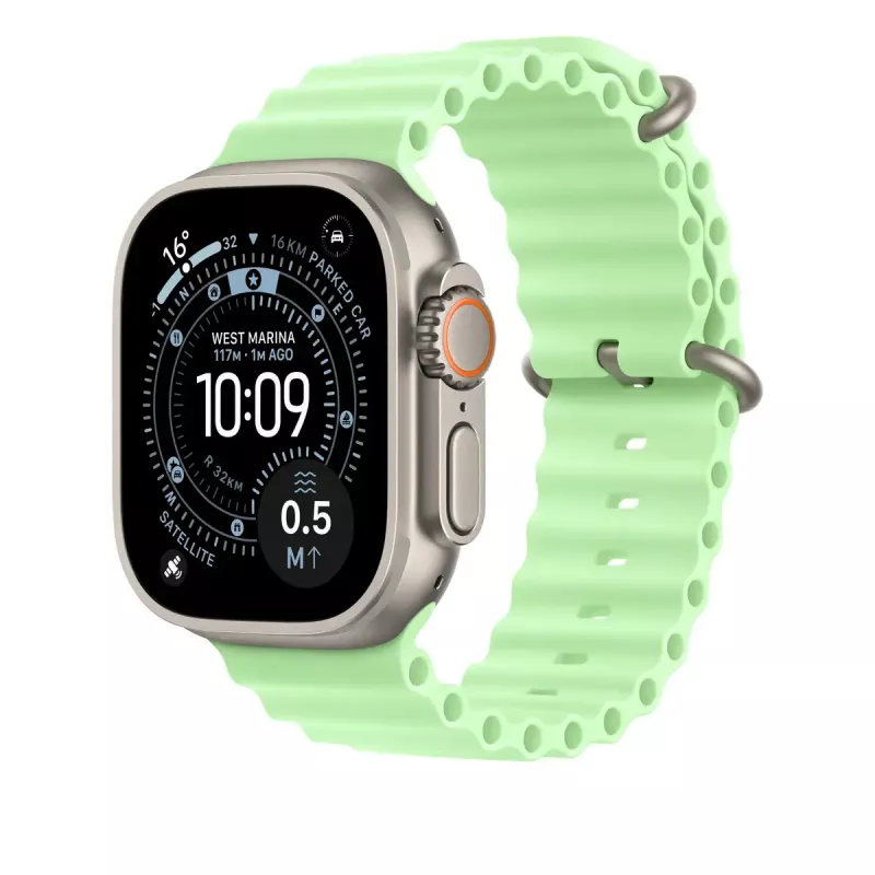 Pasek Apple Natural Titanium Finish MGCF4ZM/A Zielony fluoroelastomer 49mm