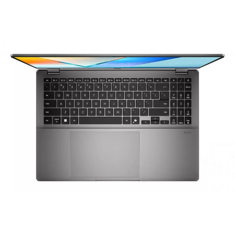 Hybrydowy laptop 2-w-1 ASUS Vivobook 16 Flip TP3607SH-RJ013W — Intel Core Ultra 7 258V, 16-calowy ekran dotykowy 3K, 16 GB LPDDR5x, 512 GB SSD, NVIDIA GeForce RTX 5050, WIN11 Home, szary