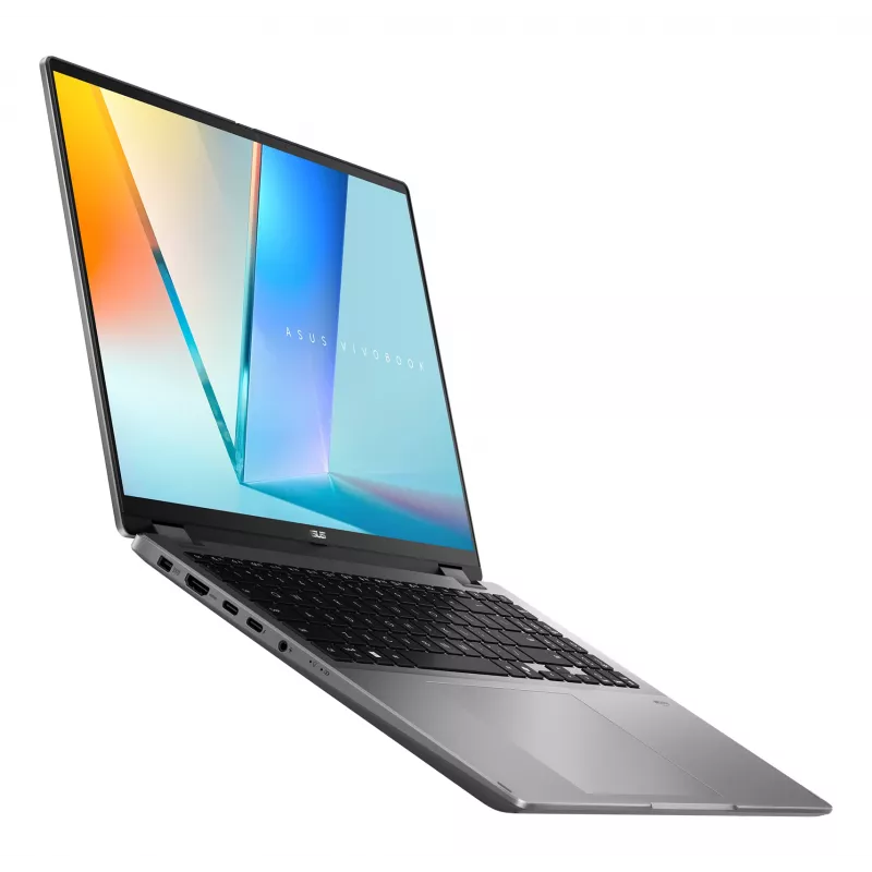 Hybrydowy laptop 2-w-1 ASUS Vivobook 16 Flip TP3607SH-RJ013W — Intel Core Ultra 7 258V, 16-calowy ekran dotykowy 3K, 16 GB LPDDR5x, 512 GB SSD, NVIDIA GeForce RTX 5050, WIN11 Home, szary