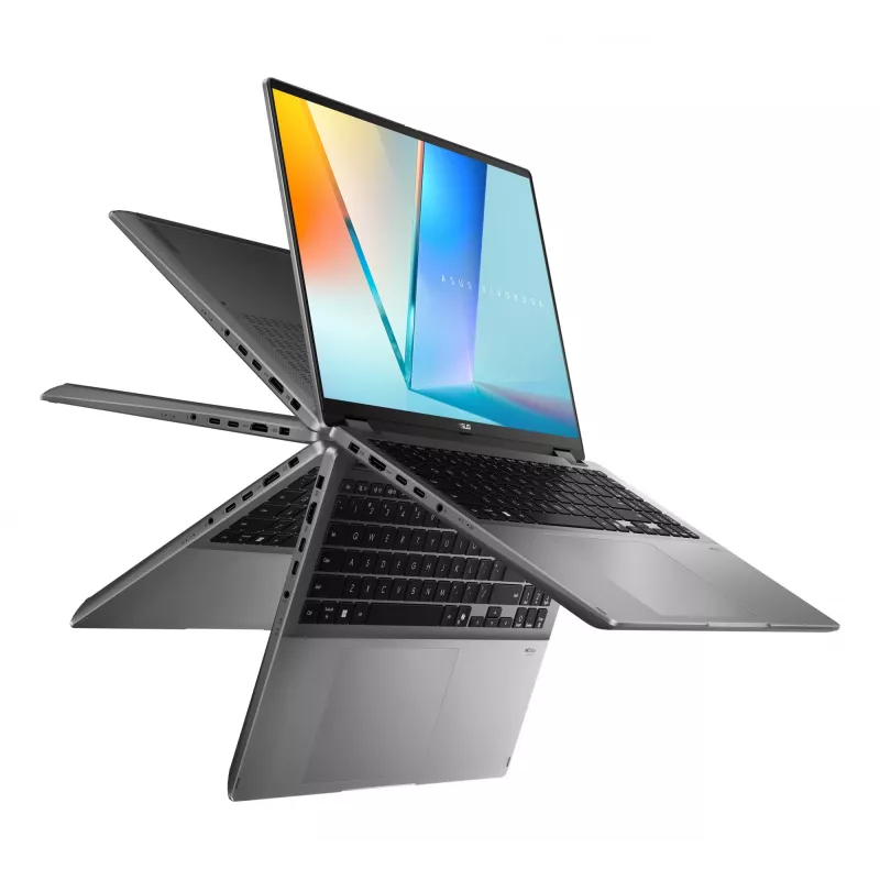 Hybrydowy laptop 2-w-1 ASUS Vivobook 16 Flip TP3607SH-RJ013W — Intel Core Ultra 7 258V, 16-calowy ekran dotykowy 3K, 16 GB LPDDR5x, 512 GB SSD, NVIDIA GeForce RTX 5050, WIN11 Home, szary