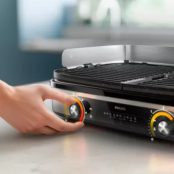 Grill elektryczny Philips HD6222/90 2400 W Czarny Stal nierdzewna