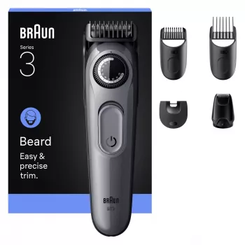 Braun BeardTrimmer 3 80789789 trymer do brody AC/Zasilanie bateryjne 20 2 cm Czarny