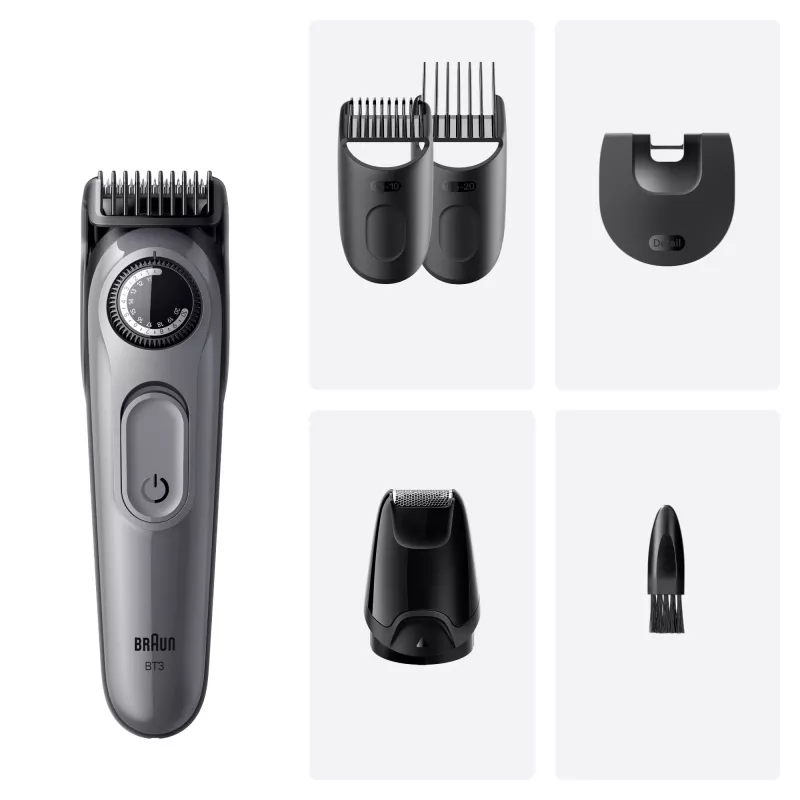 Braun BeardTrimmer 3 80789789 trymer do brody AC/Zasilanie bateryjne 20 2 cm Czarny