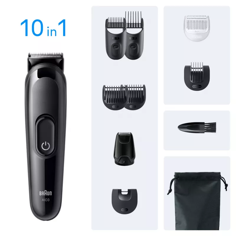 Braun AIO3560 maszynka do włosów/trymer Czarny 14 Niklowo-Wodorkowy (NiMH)