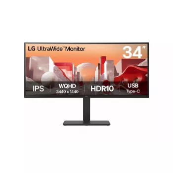 Monitor LG 34BA75QE-B 34 cali Wide Quad HD (3440 x 1440) IPS Zakrzywiony, 5 ms, USB-C, VESA, głośniki