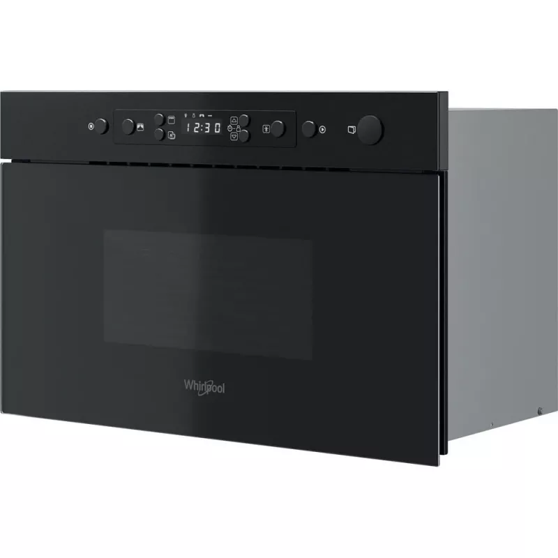 Kuchenka mikrofalowa do zabudowy Whirlpool MBNA920B, grill, 750 W, 22 L, czarna, drzwi typu push
