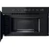 Kuchenka mikrofalowa do zabudowy Whirlpool MBNA920B, grill, 750 W, 22 L, czarna, drzwi typu push