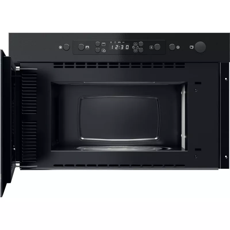 Kuchenka mikrofalowa do zabudowy Whirlpool MBNA920B, grill, 750 W, 22 L, czarna, drzwi typu push
