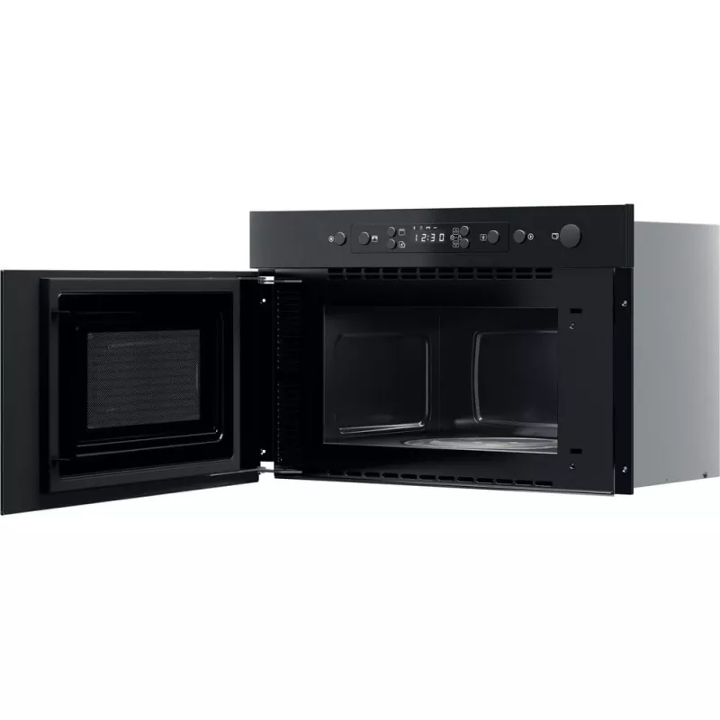 Kuchenka mikrofalowa do zabudowy Whirlpool MBNA920B, grill, 750 W, 22 L, czarna, drzwi typu push