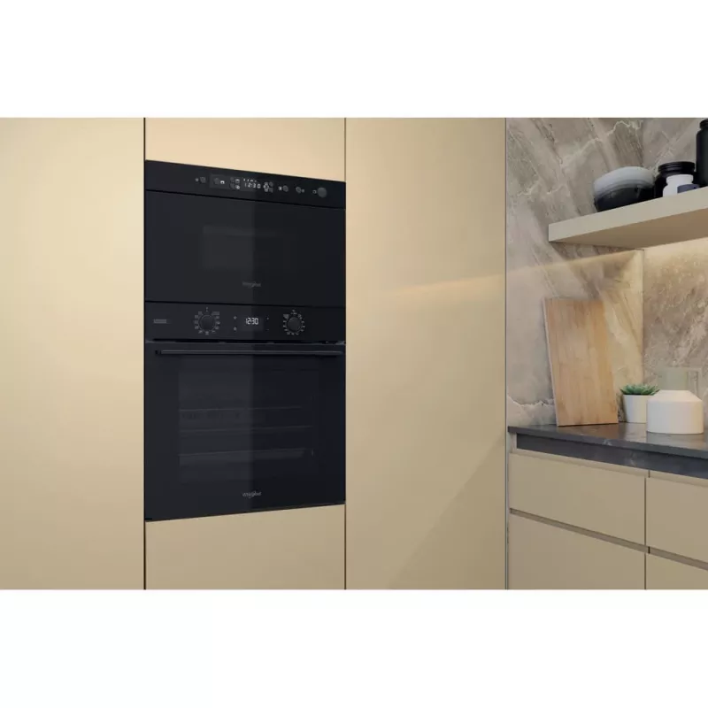 Kuchenka mikrofalowa do zabudowy Whirlpool MBNA920B, grill, 750 W, 22 L, czarna, drzwi typu push