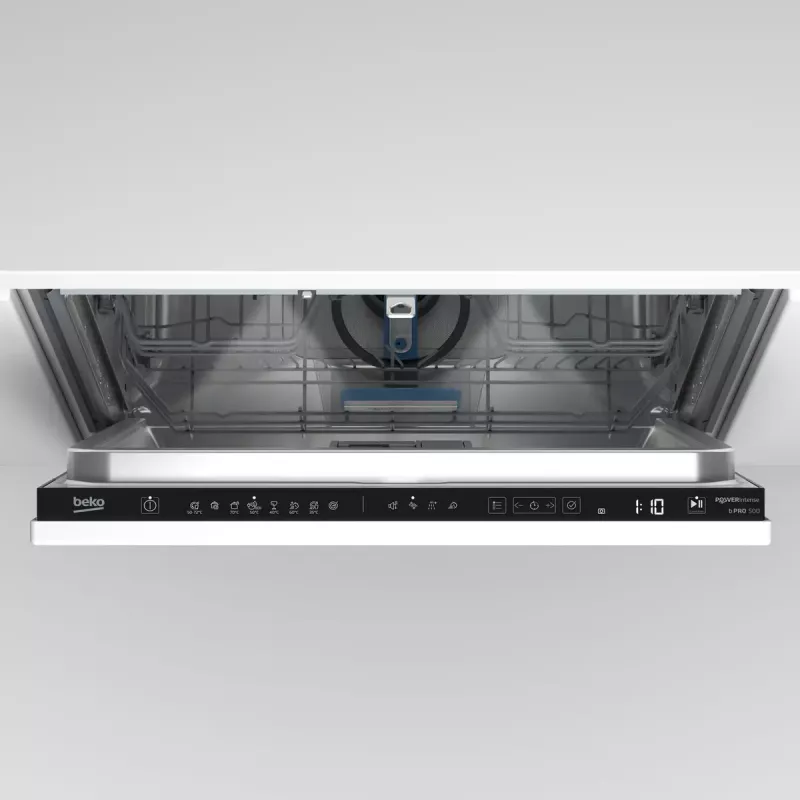 BEKO Zmywarka | BDIN38542P | Do zabudowy | Szerokość 60 cm | Liczba kompletów 15 | Liczba programów 8 | Klasa efektywności energetycznej C | Wyświetlacz | Funkcja AquaStop | Biały