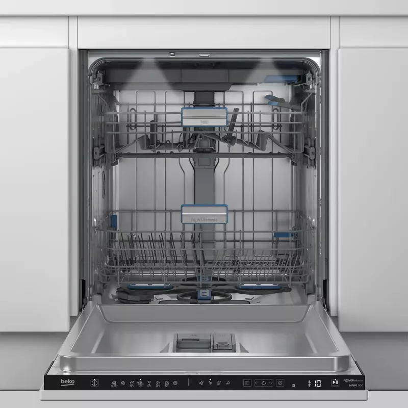 BEKO Zmywarka | BDIN38542P | Do zabudowy | Szerokość 60 cm | Liczba kompletów 15 | Liczba programów 8 | Klasa efektywności energetycznej C | Wyświetlacz | Funkcja AquaStop | Biały