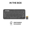 Logitech Pebble Keys 2 K380s klawiatura Universal RF Wireless + Bluetooth QWERTY US International Graphite