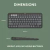 Logitech Pebble Keys 2 K380s klawiatura Universal RF Wireless + Bluetooth QWERTY US International Graphite