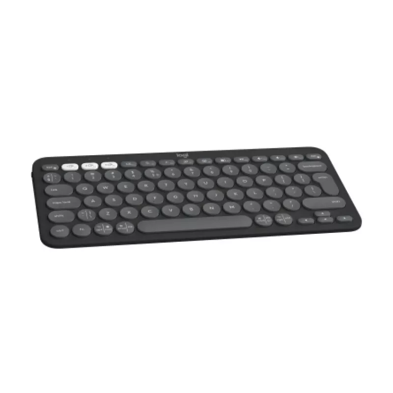 Logitech Pebble Keys 2 K380s klawiatura Universal RF Wireless + Bluetooth QWERTY US International Graphite