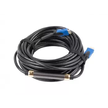 Kabel HDMI LANBERG CA-HDMI-20CU-0200-BK — 20 m, HDMI 2.0, 18 Gbit/s, 4K (2160p), 144 Hz, ARC, Ethernet, pozłacane styki