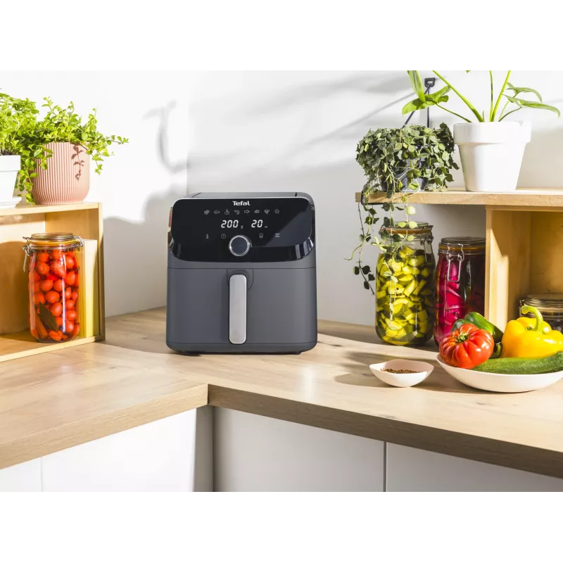 Tefal Easy Fry Mega EY855BE0 frytkownica powietrzna pojedyncza 7,5 L wolnostojąca 2020 W szara