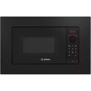 Kuchenka mikrofalowa do zabudowy solo Bosch Serie 2 BFL623MB4 20 l 800 W Wyświetlacz LED Sterowanie pokrętłem Czarny