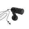 Przewodowy mikrofon PC GENESIS Radium 350D — USB Type-A/Type-C, czułość -48 dB, 16–14000 Hz, kabel 2,5 m, czarny