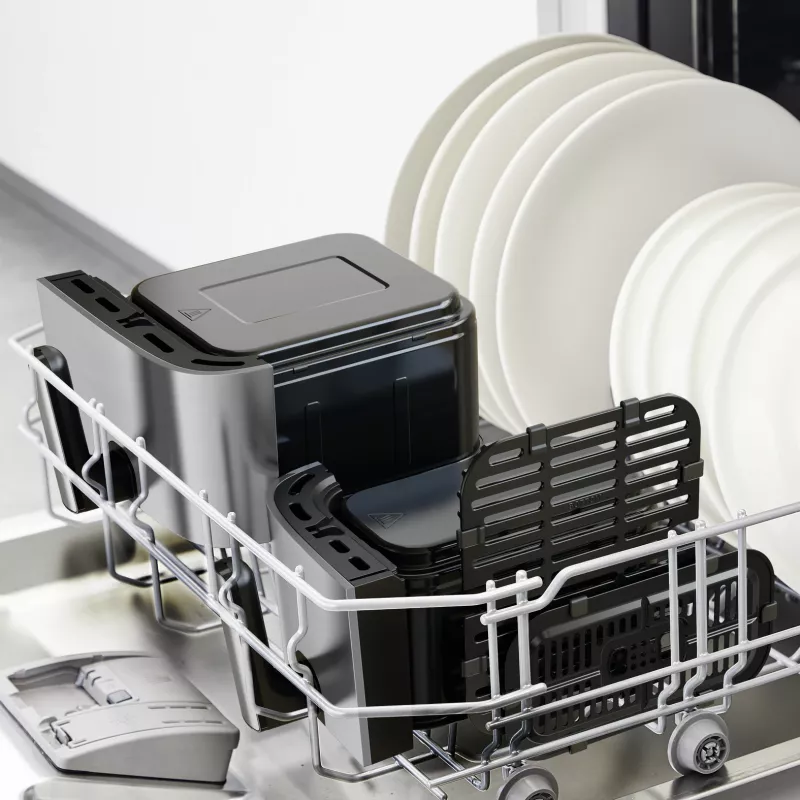 Tefal Dual Easy Fry & Grill EY905D podwójna 8,3 l wolnostojąca 2700 W frytkownica beztłuszczowa stal nierdzewna