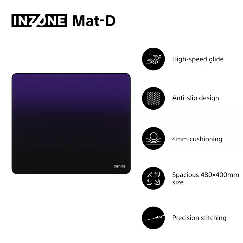 Sony INZONE Mat-D Gaming mysz pad Czarny