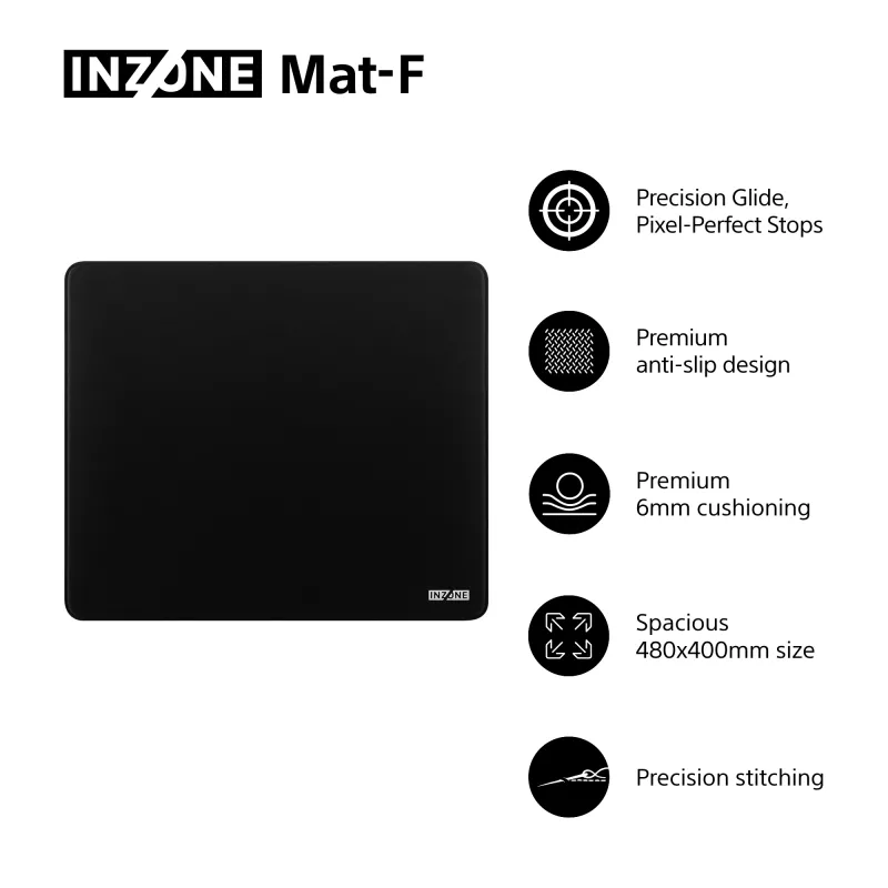 Sony NZONE Mat-F Gaming mysz pad Czarny