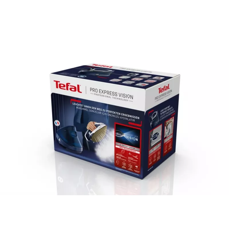 Tefal Pro Express Vision GV9812 3000 W 1.1 L Durilium AirGlide Autoclean stopa niebieski, biały
