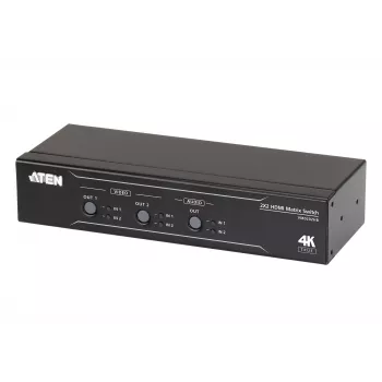 ATEN 2 x 2 True 4K HDMI Matrix Switch z de-embederem audio