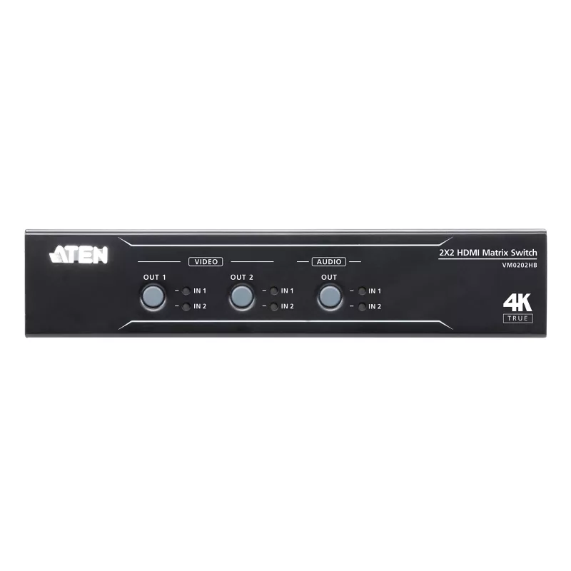 ATEN 2 x 2 True 4K HDMI Matrix Switch z de-embederem audio