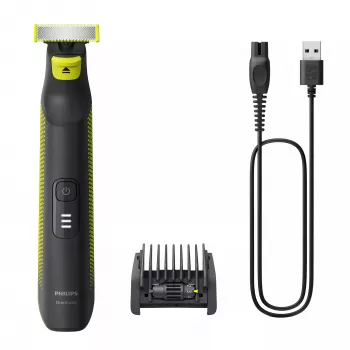 Golarka elektryczna Philips OneBlade Pro Face and Body QP6506/15 5-w-1 regulowany grzebień do użytku na mokro i sucho wyświetlacz LED