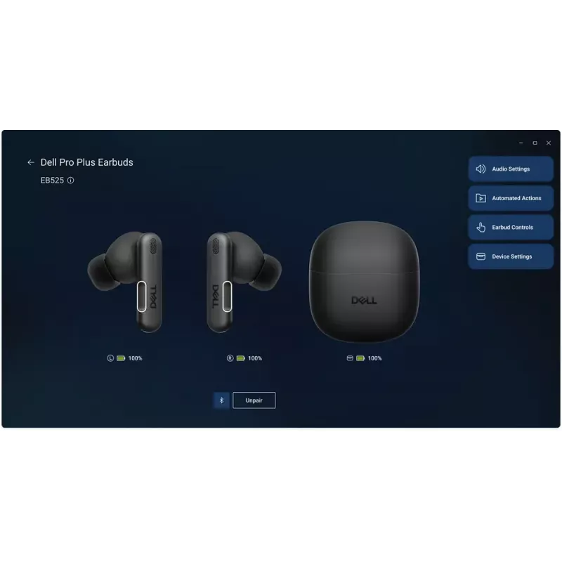 Słuchawki DELL EB525 True Wireless Stereo (TWS) douszne do rozmów/muzyki Bluetooth czarne