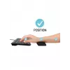 Podpórka pod nadgarstek Port Designs 900718 — żel/silikon/guma/poliester, 400×60×20 mm, czarna