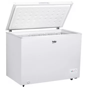 Zamrażarka skrzyniowa BEKO CF316EWN, 308 L pojemności netto, klasa energetyczna E, 235 kWh/rok, 40 dB, biała