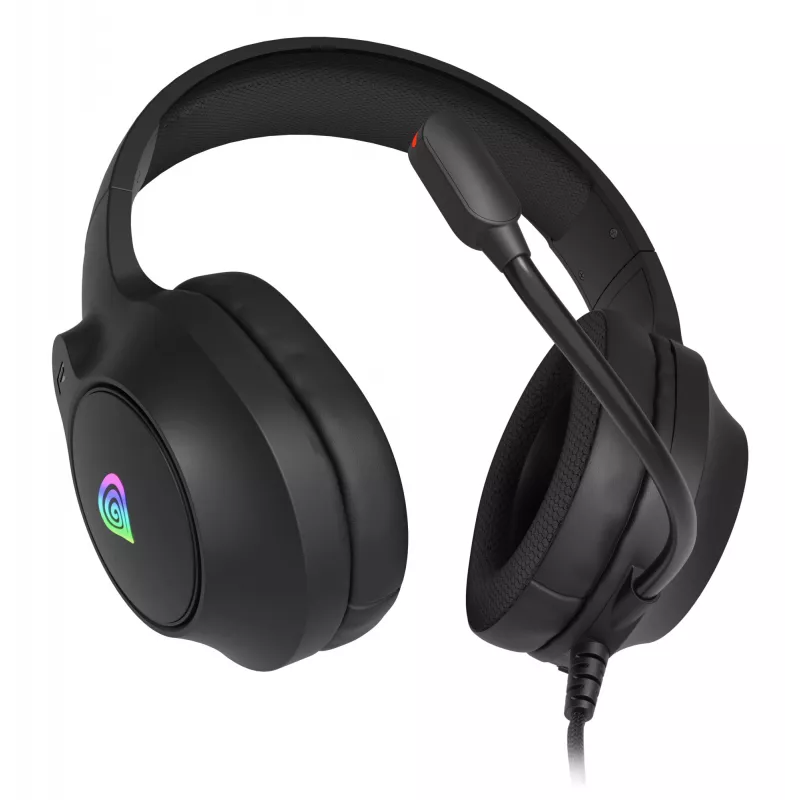 GENESIS NEON 213, przewodowe, połączenia / muzyka, 20 – 20000 Hz, 302 g, zestaw słuchawkowy, czarny
