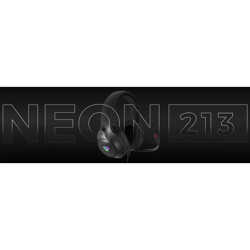 GENESIS NEON 213, przewodowe, połączenia / muzyka, 20 – 20000 Hz, 302 g, zestaw słuchawkowy, czarny
