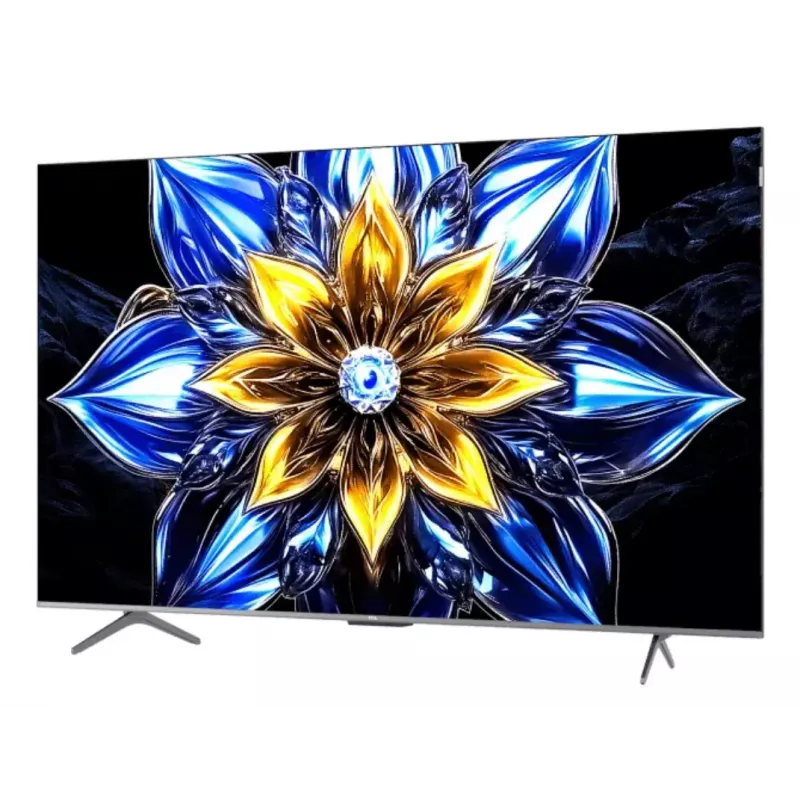 Telewizor TCL 55T8C 55 cali QLED 4K Ultra HD, HDR10, Google TV, 144 Hz, Direct-LED, 4×HDMI 2.1, Bluetooth/Wi‑Fi, Metaliczny
