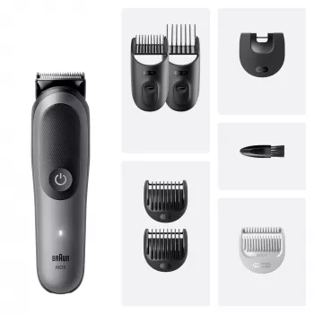 Braun Series 5 AIO5520 All-in-One zestaw do pielęgnacji 7w1, bezprzewodowy, 14 ustawień długości, czarny