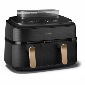 Philips 5000 series NA552/00 frytkownica Podwójna 9 l Wolnostojąca 2750 W Frytkownica bez tłuszczowa Czarny, Złoty