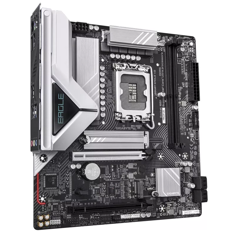 Płyta główna GIGABYTE B860M EAGLE V2 — Micro ATX, LGA 1851, Intel B860, 2 DIMM DDR5 do 9066MHz, PCIe 5.0, 2.5GbE