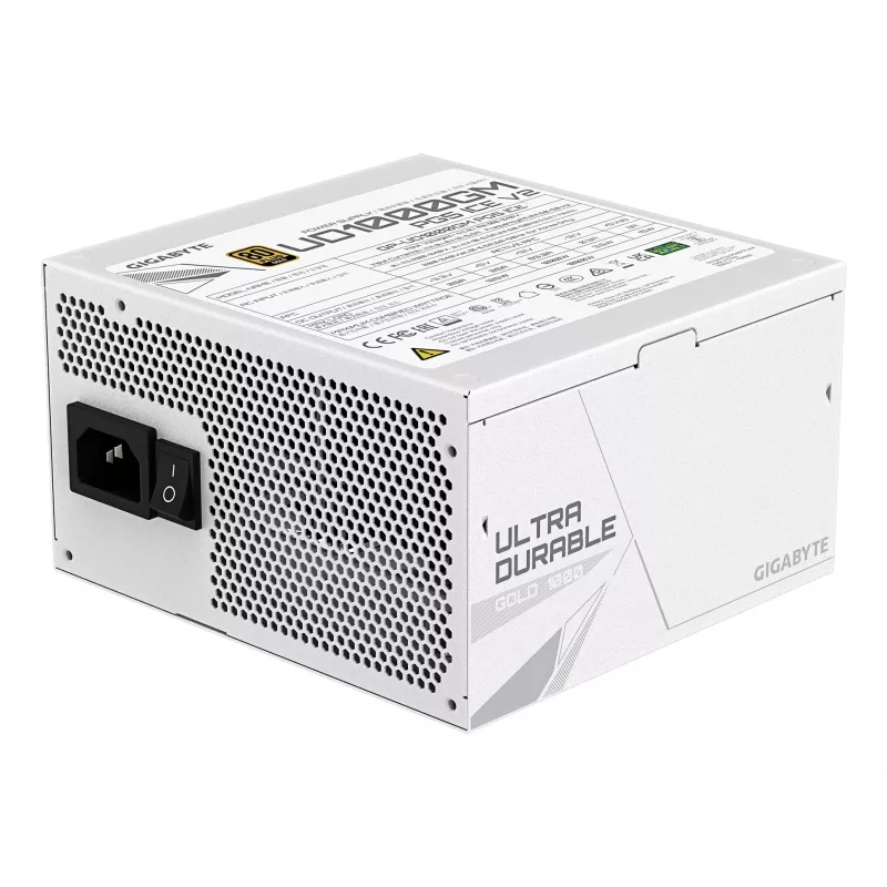 Zasilacz GIGABYTE UD1000GM PG5 V2 1000 W ATX 3.1 w pełni modułowy 80 PLUS Gold biały