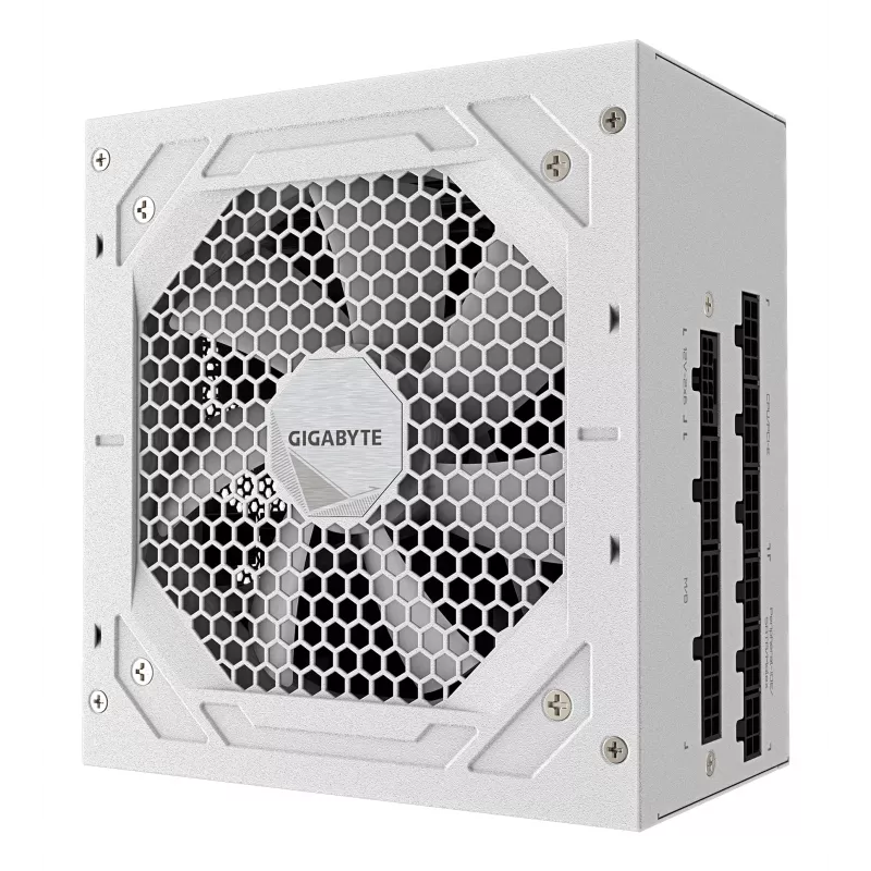 Zasilacz GIGABYTE UD750GM PG5 V2 750W ATX 3.1, 80 PLUS Gold, w pełni modułowy, 8 SATA, 4x (6+2) PCIe, 2x EPS, biały