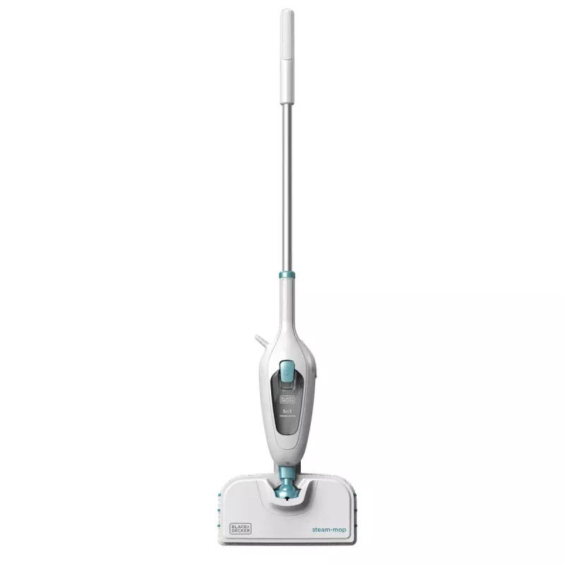 Black & Decker FSMH13E5-QS mop parowy 5w1, 1300 W, przewodowy, zbiornik na wodę 0,38 l, biały/niebieski