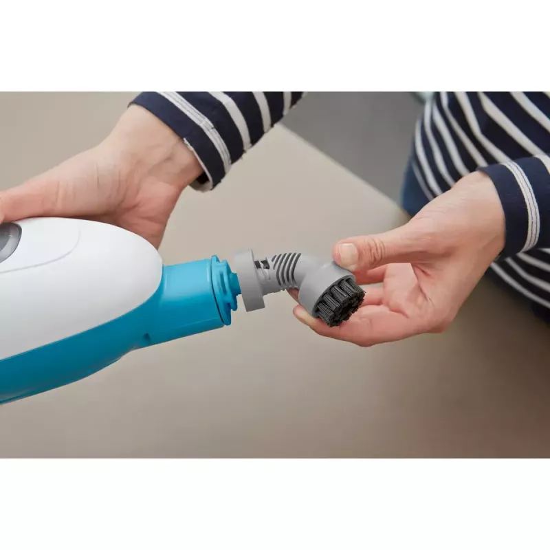 Black & Decker FSMH13E5-QS mop parowy 5w1, 1300 W, przewodowy, zbiornik na wodę 0,38 l, biały/niebieski